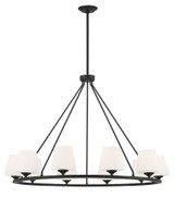 Crystorama Keenan Chandelier - Matte Black 28"H 
