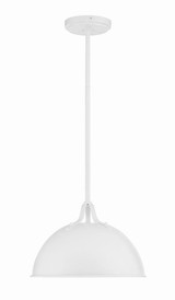 Crystorama Soto Mini Pendant - White 8"H 