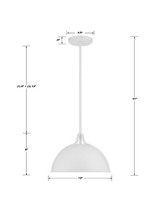 Crystorama Soto Mini Pendant - White 8"H 