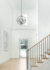 Crystorama Solaris Chandelier - Black, Clear Glass Drops 35.5"H 