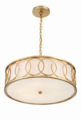Crystorama Graham Chandelier - Antique Gold 8"H 