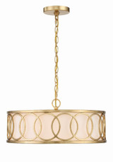 Crystorama Graham Chandelier - Antique Gold 8"H 
