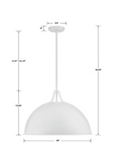 Crystorama Soto Chandelier - White 13.25"H 