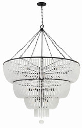 Crystorama Rylee Chandelier - Matte Black 77"H 