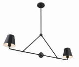 Crystorama Xavier Chandelier - Matte Black 15"H 