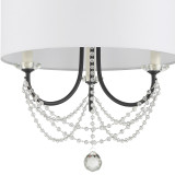 Crystorama Delilah Mini Chandelier - Matte Black 16.5"H 
