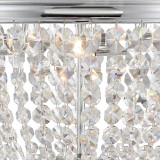 Crystorama Nola Flush Mount - Polished Chrome, Hand Cut Crystal 10"H 
