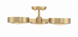 Crystorama Orson Semi Flush Mount - Modern Gold 6.5"H 