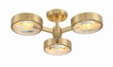 Crystorama Orson Semi Flush Mount - Modern Gold 6.5"H 