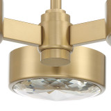 Crystorama Orson Semi Flush Mount - Modern Gold 6.5"H 