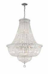 Crystorama Roslyn Chandelier - Polished Chrome, Hand Cut Crystal 38"H 