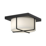 Kuzco Lighting Inc Regalo 10-in Black/Opal Glass LED Flush Mount 