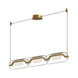 Kuzco Lighting Inc Hilo 43-in Brushed Gold LED Linear Pendant 