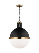Visual Comfort & Co. Studio Collection Hanks Pendant, 1-Light, Midnight Black, 16"W (6677101-112 70702ZH) 