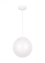 Visual Comfort & Co. Studio Collection Leo - Hanging Globe Pendant, 1-Light, White, 12"Dia (6022-15 70709RQ) 