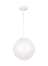 Visual Comfort & Co. Studio Collection Leo - Hanging Globe Pendant, 1-Light, White, 14"Dia (6024-15 70709RW) 