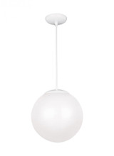 Visual Comfort & Co. Studio Collection Leo - Hanging Globe Pendant, 1-Light, LED, White, 14"Dia (6024EN3-15 70709RY) 