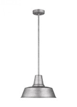 Visual Comfort & Co. Studio Collection Barn Light Outdoor Hanging Pendant, 1-Light, LED, Weathered Pewter, 14"W (6237401EN3-57 706X75Z) 