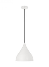 Visual Comfort & Co. Studio Collection Oden Medium Pendant, 1-Light, LED, Matte White, 14"W (6645301EN3-115 70705VY) 