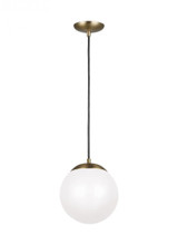 Visual Comfort & Co. Studio Collection Leo - Hanging Globe Medium Pendant, 1-Light, Satin Brass, 12"W (602093S-848 70703XE) 