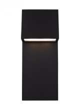 Visual Comfort & Co. Studio Collection Rocha Outdoor Wall Lantern, 2-Light, LED, Black, Satin Etched Shade, 25"H (8863393S-12 70705WV) 