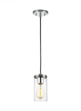 Visual Comfort & Co. Studio Collection Zire Mini Pendant, 1-Light, Chrome, Clear Shade, 4"W (6190301-05 70707W1) 
