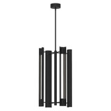 Visual Comfort & Co. Studio Collection Carson Pendant, 1-Light, LED, Midnight Black, White Shade, 16.13"W (KP1104MBK 706X38Q) 