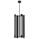Visual Comfort & Co. Studio Collection Carson Pendant, 1-Light, LED, Midnight Black, White Shade, 16.13"W (KP1114MBK 706X38T) 
