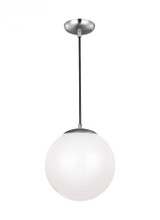 Visual Comfort & Co. Studio Collection Leo - Hanging Globe Extra Large Pendant, 1-Light, LED, Satin Aluminum, 14"Dia (602493S-04 70703XL) 