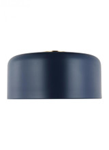 Visual Comfort & Co. Studio Collection Malone Flush Mount, 1-Light, Navy, 15.75"W (7705401-127 70703YZ) 
