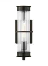 Visual Comfort & Co. Studio Collection Alcona Outdoor Wall Lantern, 1-Light, LED, Antique Bronze, Clear Shade, 14.88"H (8626701EN7-71 70708T4) 
