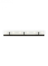 Visual Comfort & Co. Studio Collection Syll Wall / Bath Sconce, 6-Light, LED, Midnight Black, Clear Shade, 38"W (4430806EN-112 70706U9) 