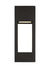 Visual Comfort & Co. Studio Collection Testa Outdoor Wall Lantern, 2-Light, LED, Black, Satin Etched Shade, 20"H (8757793S-12 70706UG) 