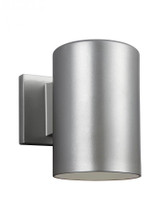 Visual Comfort & Co. Studio Collection Outdoor Cylinders Outdoor Wall Lantern, 1-Light, LED, Painted Brushed Nickel, 7.25"H (8313897S-753 70709UY) 