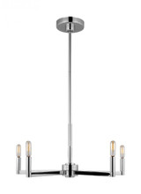Visual Comfort & Co. Studio Collection Fullton Chandelier, 5-Light, LED, Chrome, 24"W (3164205EN-05 707020C) 