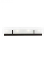 Visual Comfort & Co. Studio Collection Syll Wall / Bath Sconce, 4-Light, Midnight Black, Clear Shade, 26"W (4430804-112 70732PG) 