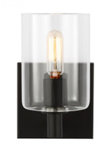 Visual Comfort & Co. Studio Collection Fullton Wall Sconce, 1-Light, Midnight Black, Clear Shade, 7.75"H (4164201-112 707020R) 