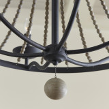 Visual Comfort & Co. Studio Collection Nori Chandelier, 6-Light, Dark Weathered Zinc, Driftwood Gray, 32.5"Dia (F3129/6DWZ/DWG 706X56C) 