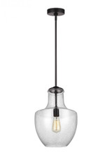 Visual Comfort & Co. Studio Collection Baylor Pendant, 1-Light, Oil Rubbed Bronze, Clear Seeded Shade, 12"Dia (P1461ORB 70708U3) 