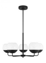 Visual Comfort & Co. Studio Collection Alvin Chandelier, 5-Light, LED, Midnight Black, 26"W (3168105EN3-112 706X671) 