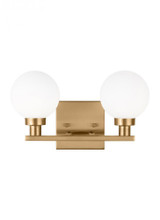 Visual Comfort & Co. Studio Collection Clybourn Bathroom Vanity Light, 2-Light, Satin Brass, 13.25"W (4461602-848 706X85Y) 