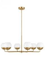 Visual Comfort & Co. Studio Collection Alvin Chandelier, 6-Light, Satin Brass, 38.25"W (3168106-848 706X675) 