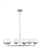 Visual Comfort & Co. Studio Collection Alvin Chandelier, 6-Light, LED, Brushed Nickel, 38.25"W (3168106EN3-962 706X679) 