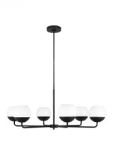 Visual Comfort & Co. Studio Collection Alvin Chandelier, 6-Light, LED, Midnight Black, 38.25"W (3168106EN3-112 706X677) 