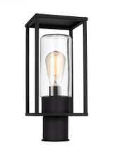 Visual Comfort & Co. Studio Collection Vado Outdoor Post Lantern, 1-Light, Black, Clear Shade, 15"H (8231101-12 70706VN) 