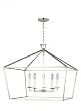 Visual Comfort & Co. Studio Collection Dianna Pendant, 5-Light, Brushed Nickel, 28"W (5692605-962 70708V8) 
