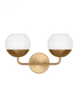 Visual Comfort & Co. Studio Collection Alvin Wall Sconce, 2-Light, LED, Satin Brass, 16.5"W (4468102EN3-848 706X73R) 