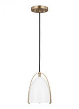 Visual Comfort & Co. Studio Collection Norman Pendant, 1-Light, Satin Brass, 6.25"Dia (6151801-848 70704XZ) 