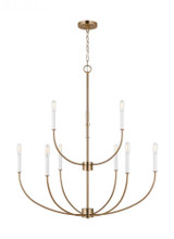 Visual Comfort & Co. Studio Collection Greenwich Chandelier, 9-Light, Satin Brass, 32"W (3167109-848 70702YL) 