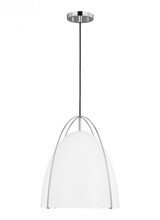 Visual Comfort & Co. Studio Collection Norman Pendant, 1-Light, LED, Chrome, 15.38"Dia (6651801EN3-05 70704Y8) 